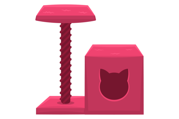 Cat Tree House: Cute Pet Condo Cartoon I