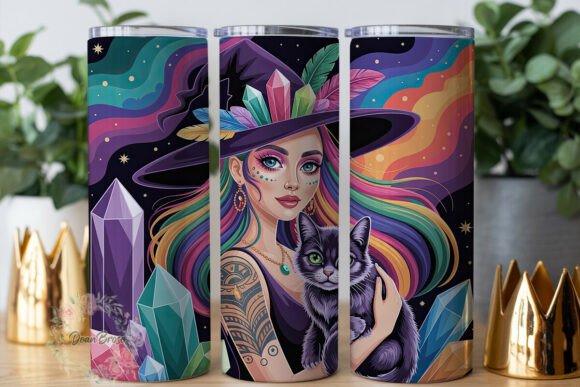 Cosmic Witch Cat 20oz Tumbler Wrap