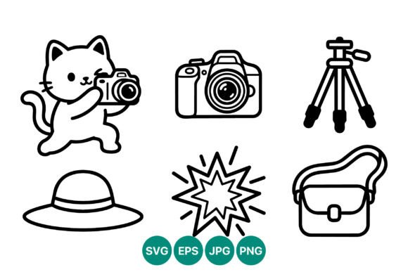 Cute Cat Camera Icons