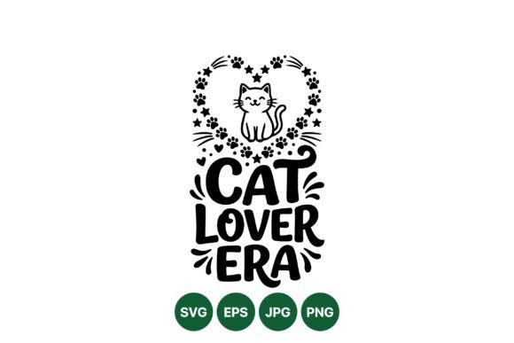 Cute Cat Lover Typography Art