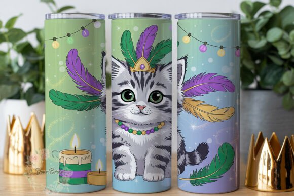 Festive Kitten Carnival 20oz Wrap