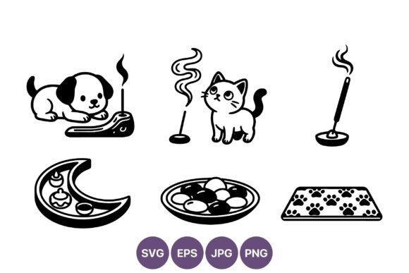 Playful Puppy and Curious Kitten Vector