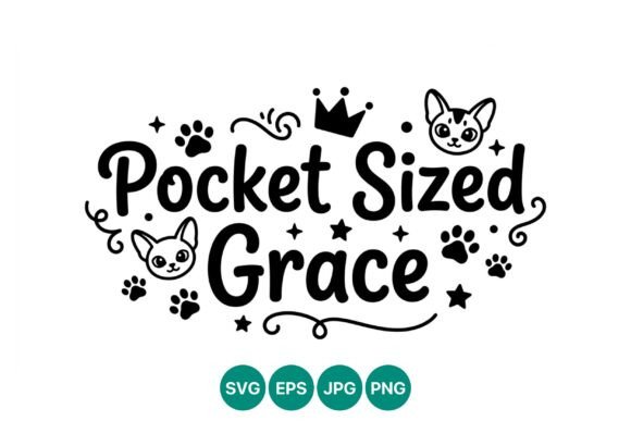Pocket Sized Grace Cat Faces Vector