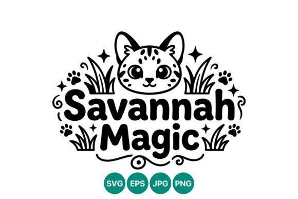 Savannah Cat Magic Vector