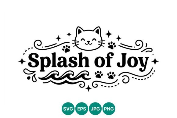 Splash of Joy Cat Paw Vector